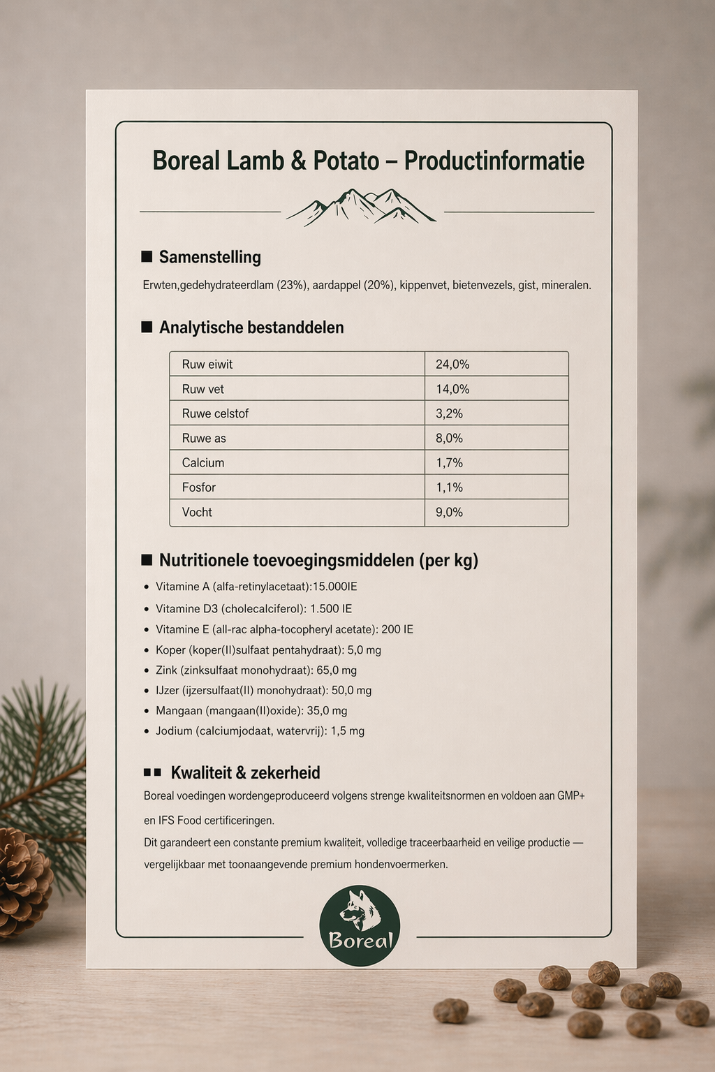 Lamb & Potato
100% Graanvrij