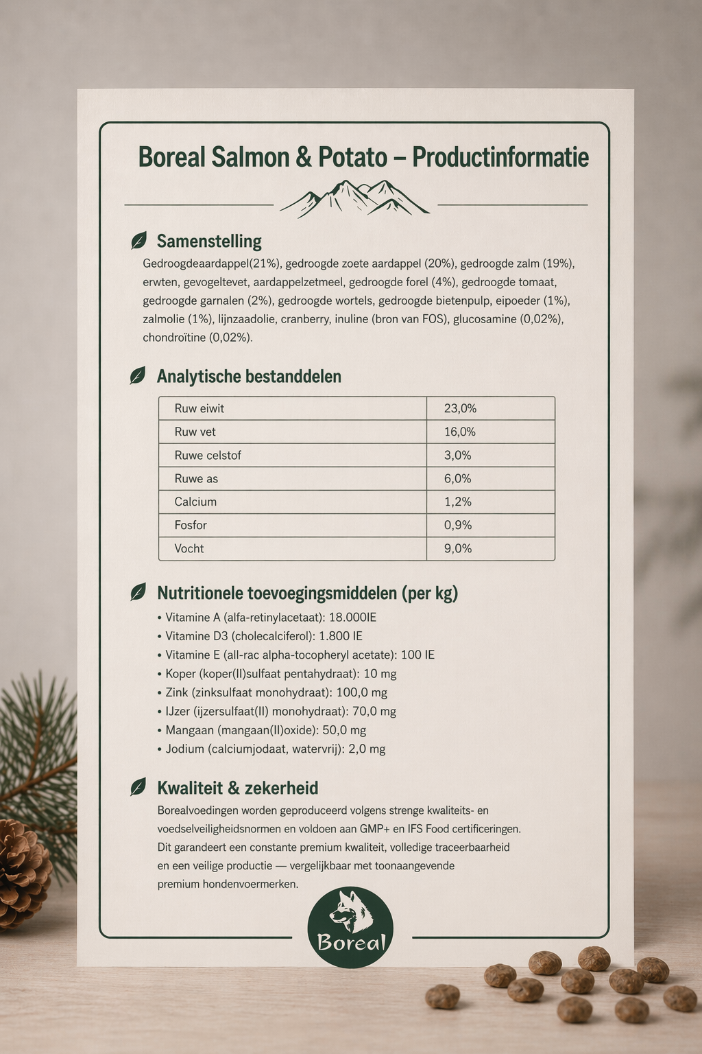 Salmon & Potato
100% Graanvrij