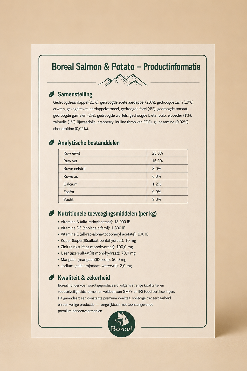Salmon & Potato
100% Graanvrij