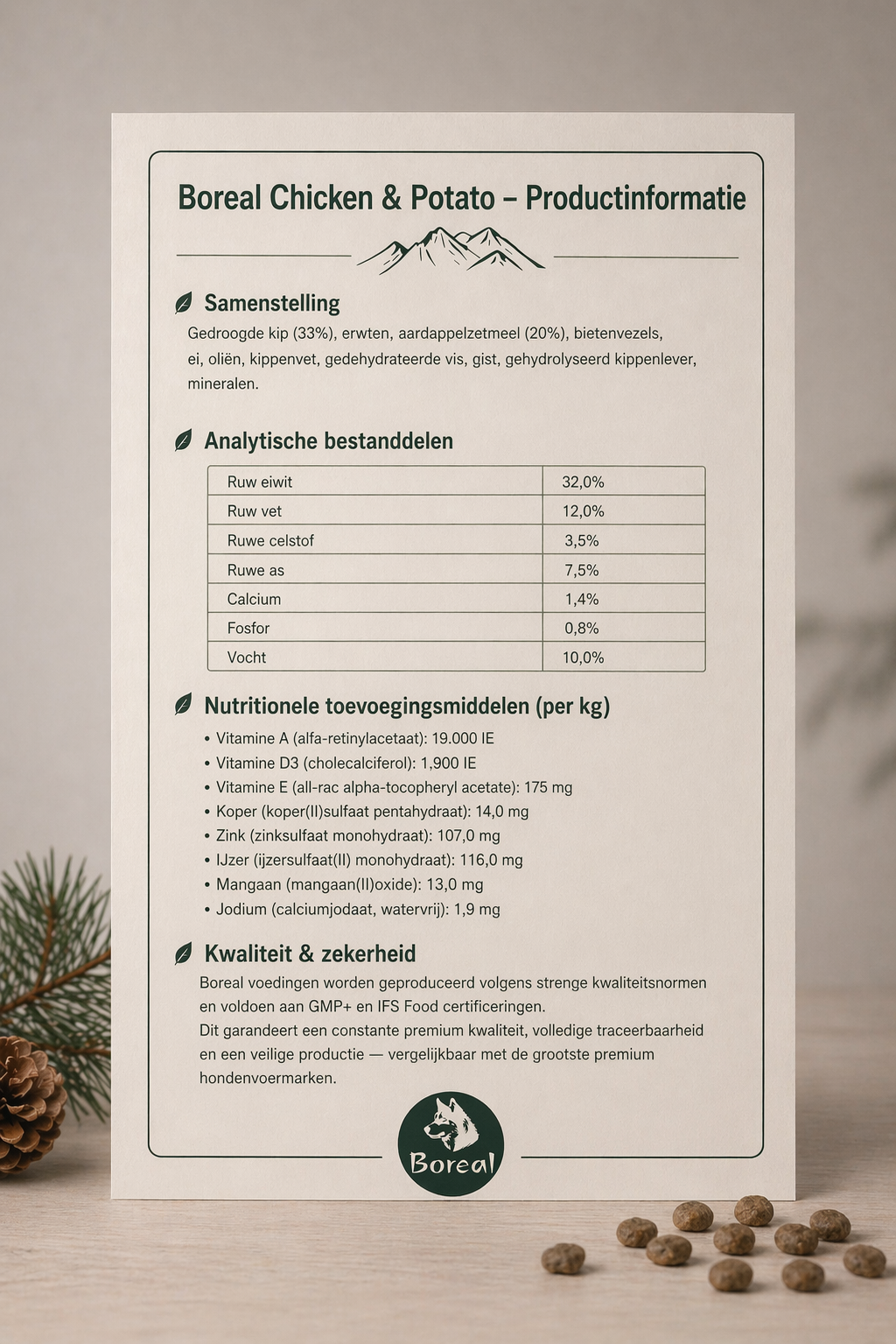 Chicken & Potato
100% Graanvrij